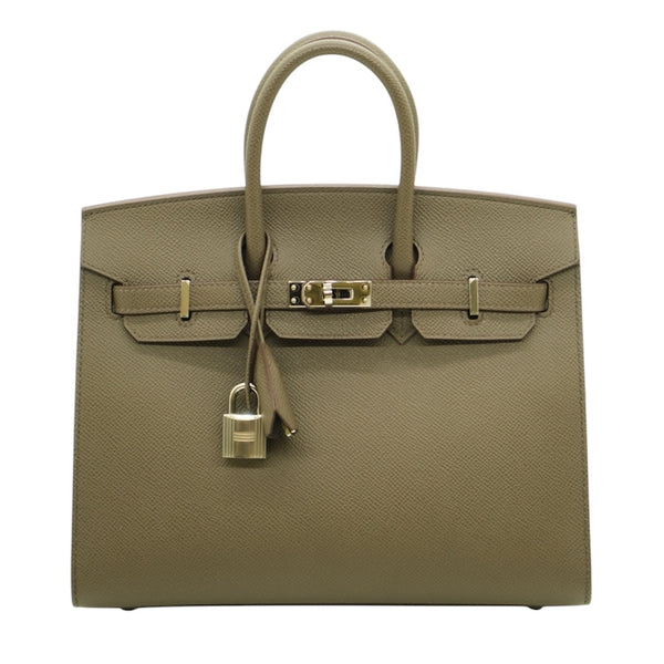 Authentic Hermès Birkin 25 Sellier Gris Étain – Palladium Hardware