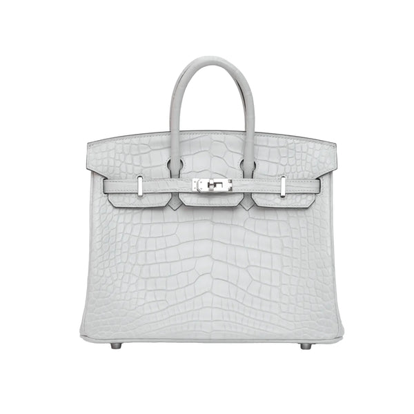 Hermès Birkin 25 Gris Neve Matte Alligator Palladium Hardware 2025