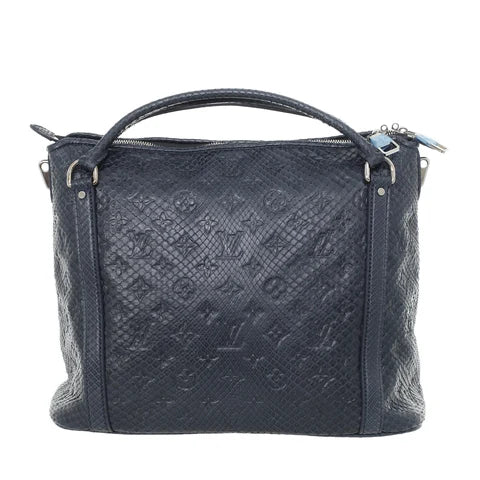 Louis Vuitton Python Ixia PM Shoulder Bag in Navy Blue