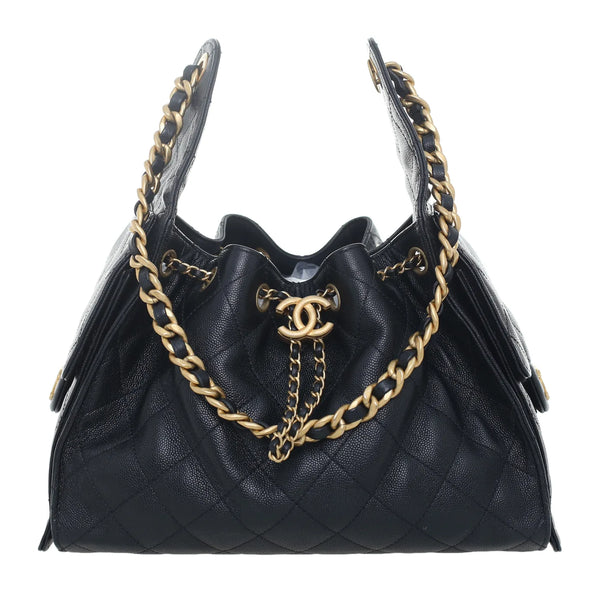 Pre-Owned Chanel Caviar Quilted C25 Small Bag Black