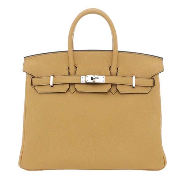 Pre-Owned Hermès Birkin 25 Paille Togo Leather Bag