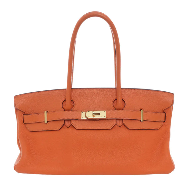 Pre-Owned Hermès Birkin 42 JPG Shoulder Bag Orange Clemence