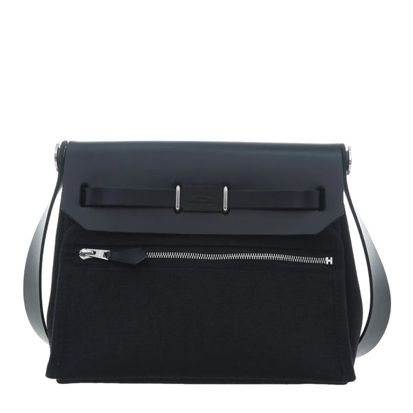Pre-Owned Hermès Mini Herbag Zip 20 Bag Black
